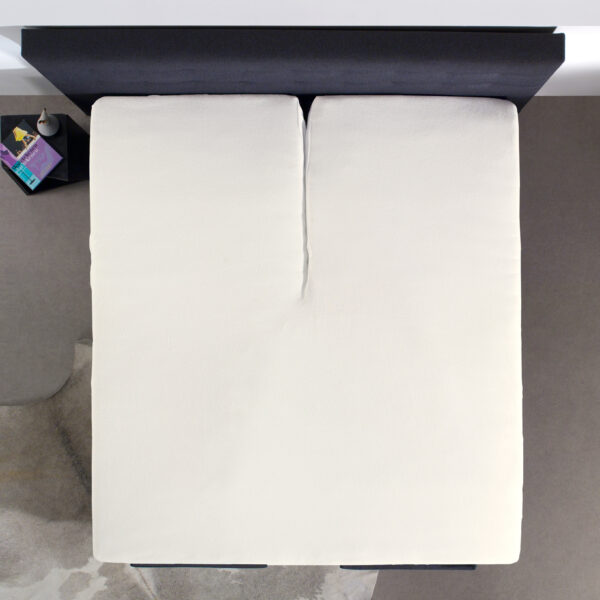 Splittopper Katoen Hoeslaken Creme 180 x 210