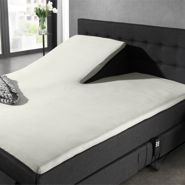 Splittopper Jersey Hoeslaken Creme 180 x 220