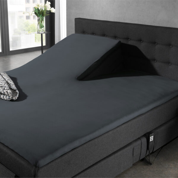 Splittopper Jersey Hoeslaken Antraciet 180 x 200