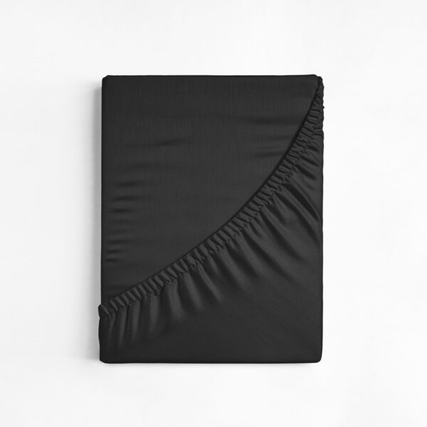 Katoenen Hoeslaken Zwart 180 x 200